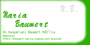 maria baumert business card